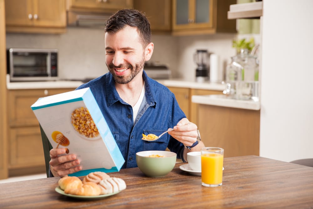 cereal boxes provide passive entertainment at breakfast, just like custom printed napkins