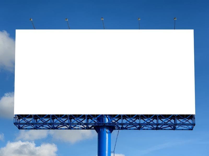 Blank white billboard, waiting for marketing campaign